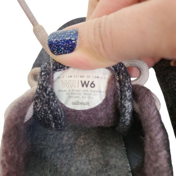 ALLBIRDS Shoes Womens 6 Nordstrom Hawthorn Gray Cream Sole Wool Runner Sneakers - Picture 7 of 8